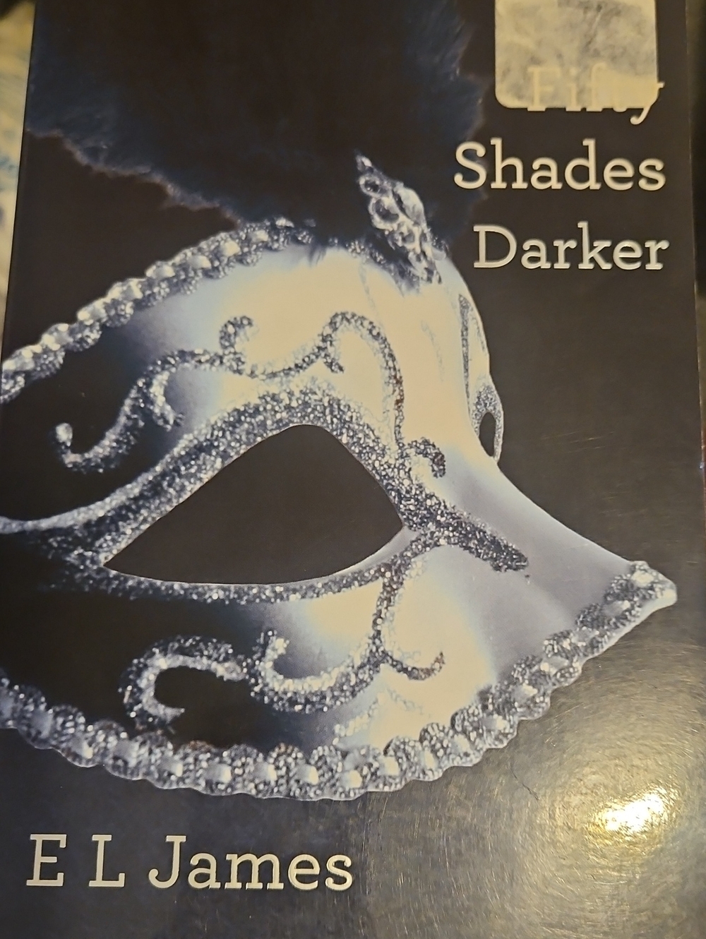 Fifty Shades Darker by E L James - Silver Mask Cover. Buy 1 Book Listing, Get 1